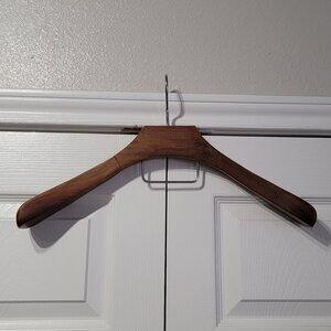4 Solid Wood Coat/Suit Hangers in a Walnut Color